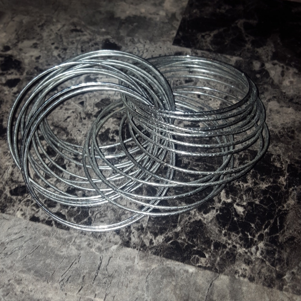 Silver Interlocking Bracelets